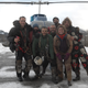 The nine members of the Bisaro Plateau Caves Project New Year’s expedition prepare for the helicopter ride to the cave in -36F temperatures on December 31, 2018. Photo Courtesy Jeremy Bruns